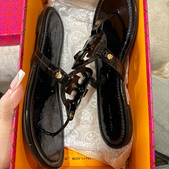 Tory Burch Black Miller Sandals - Picture 3 of 5
